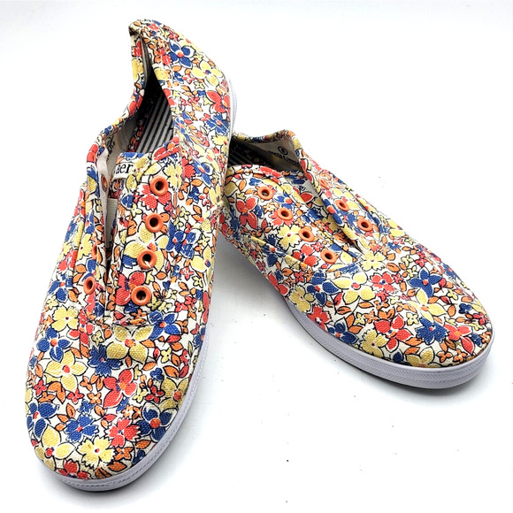 AEROPOSTALE Floral Canvas Sneakers Rubber Sole Womens 8 No Laces UNUSED - Picture 8 of 8